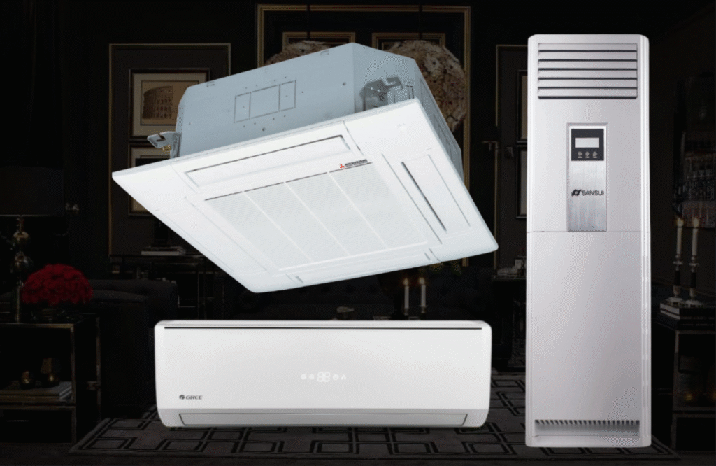 Jenis Jenis AC, AC Split Hemat Energi, AC Portable Fleksibel, AC Central Gedung Besar, Tips Memilih AC